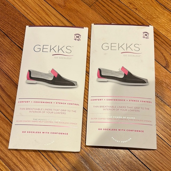 Gekks Go Sockless Liners - Silver and Pink - Picture 1 of 1